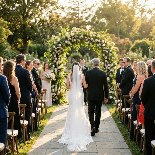 Garden wedding ceremony